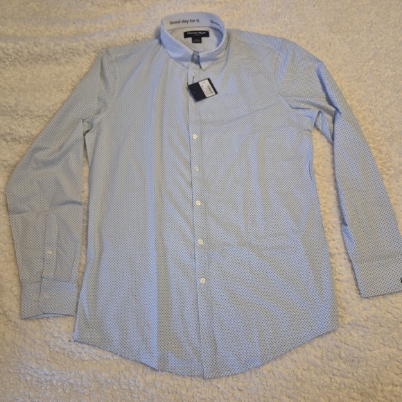 NWT Mizzen and Main White Plus Print Shirt Long Sleeved - Picture 7 of 12